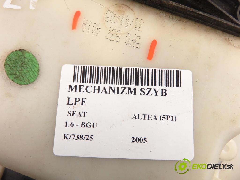 SEAT ALTEA (5P1) HB 2005 75,00 1.6 102 1595,00 mechanismus oken 5P0837401A ; 1K0959739D ; 5P0837401A