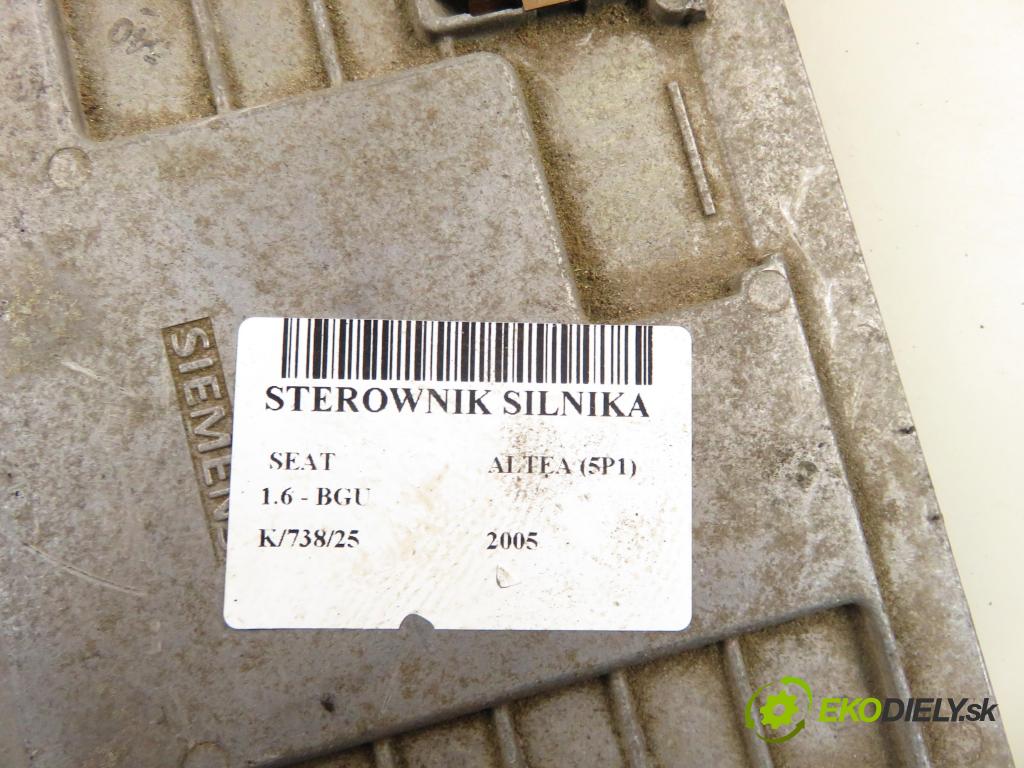 SEAT ALTEA (5P1) HB 2005 75,00 1.6 102 1595,00 Riadiaca jednotka Motor 06A906033DA ; 5WP40286