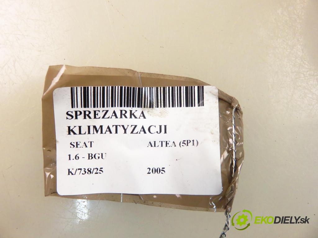 SEAT ALTEA (5P1) HB 2005 75,00 1.6 102 1595,00 KOMPRESOR: klimatizácie 890632 (Kompresor klimatizácie)