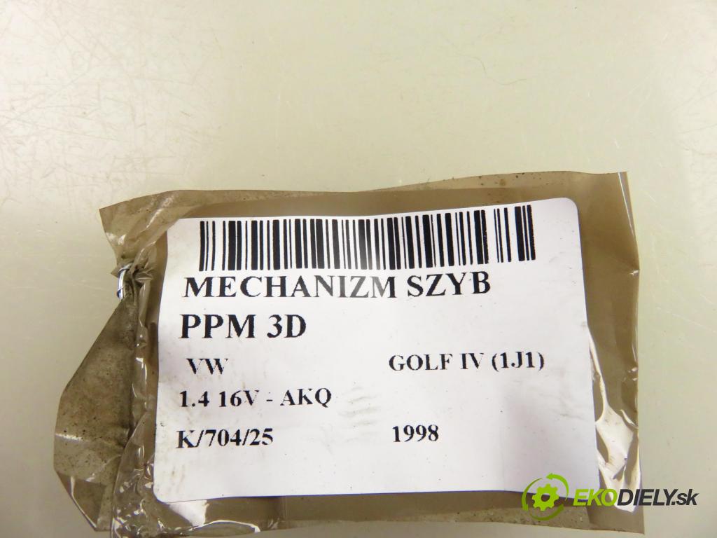 VW GOLF IV (1J1) HB 1998 55,00 1.4 16V 75 - AKQ 1390,00 mechanismus oken PPM 3D