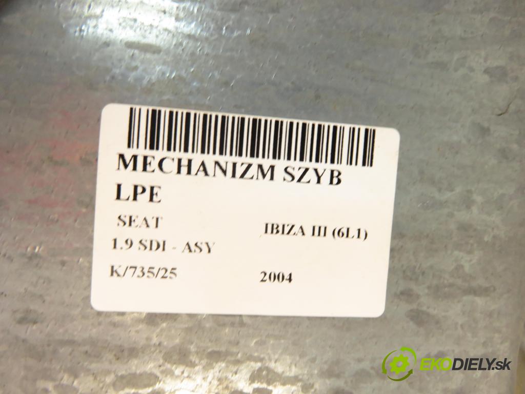 SEAT IBIZA III (6L1) HB 2004 47,00 1.9 SDI - ASY 1896,00 mechanismus oken 6L4837751CM