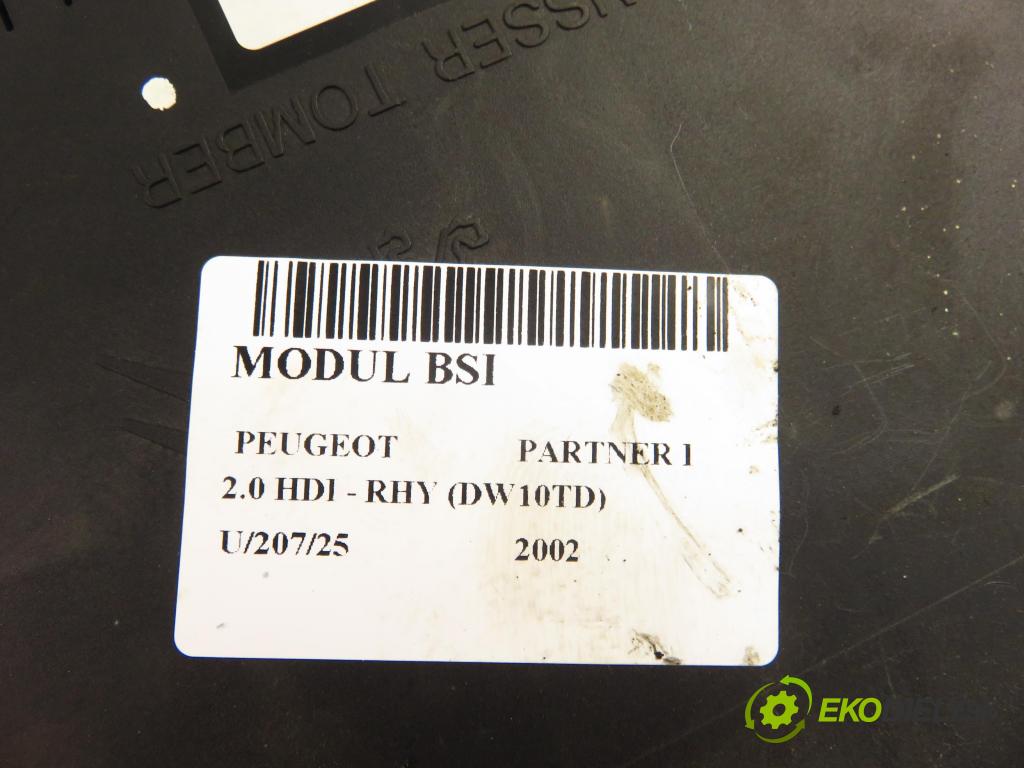 PEUGEOT PARTNER Combispace (5F) KOMBIVAN 2002 66,00 2.0 HDI - RHY (DW10TD) 1997,00 MODUL BSI 9642409880 ; 73006212