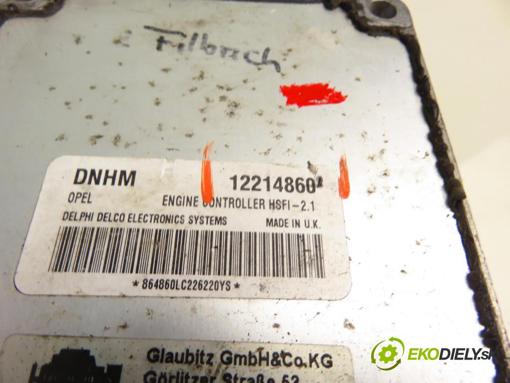 OPEL ASTRA G liftback (T98) HB 2002 62,00 1.6 8V - Z 16 SE 1598,00 Riadiaca jednotka Motor 12214860