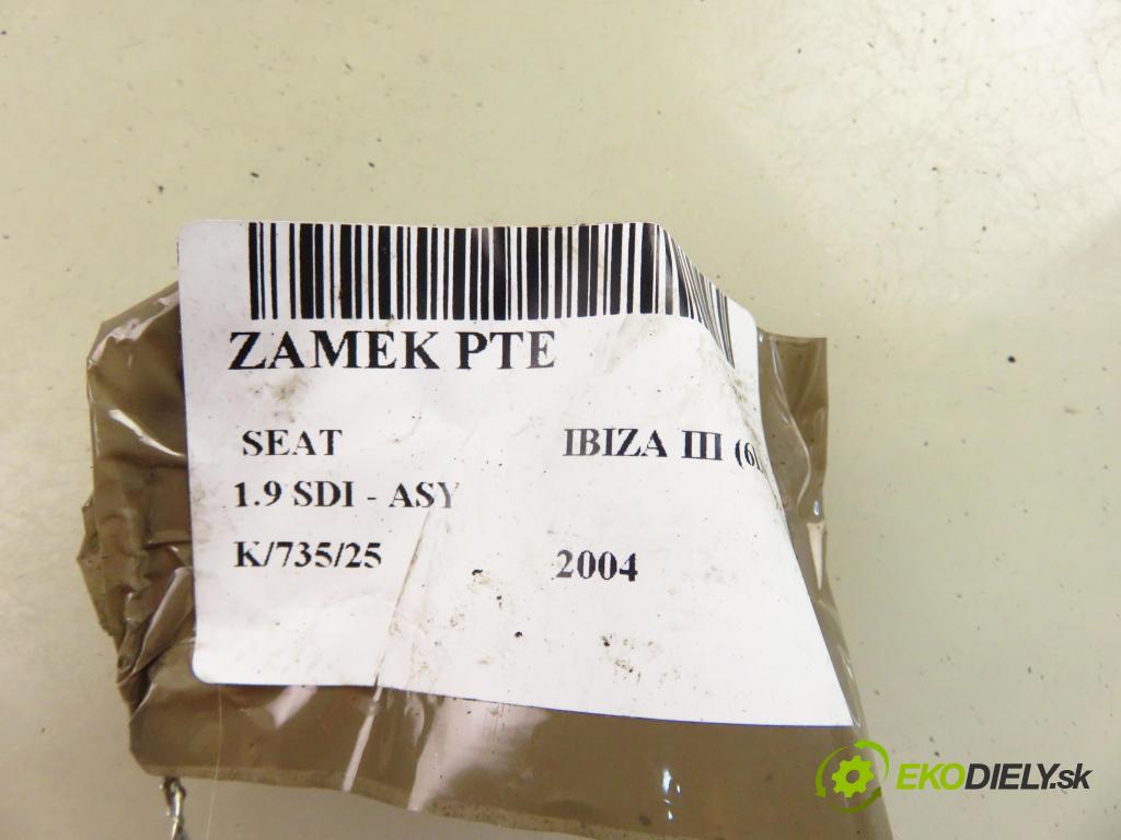 SEAT IBIZA III (6L1) HB 2004 47,00 1.9 SDI - ASY 1896,00 zámok PTE 3B4839016AG