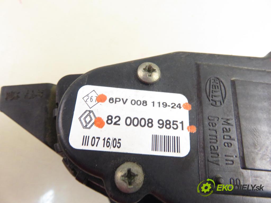 RENAULT CLIO II (BB_, CB_) HB 2003 42,00 1.5 dCi 1461,00 potenciometr plynového pedálu 8200089851 ; 6PV00811924 (Pedály)