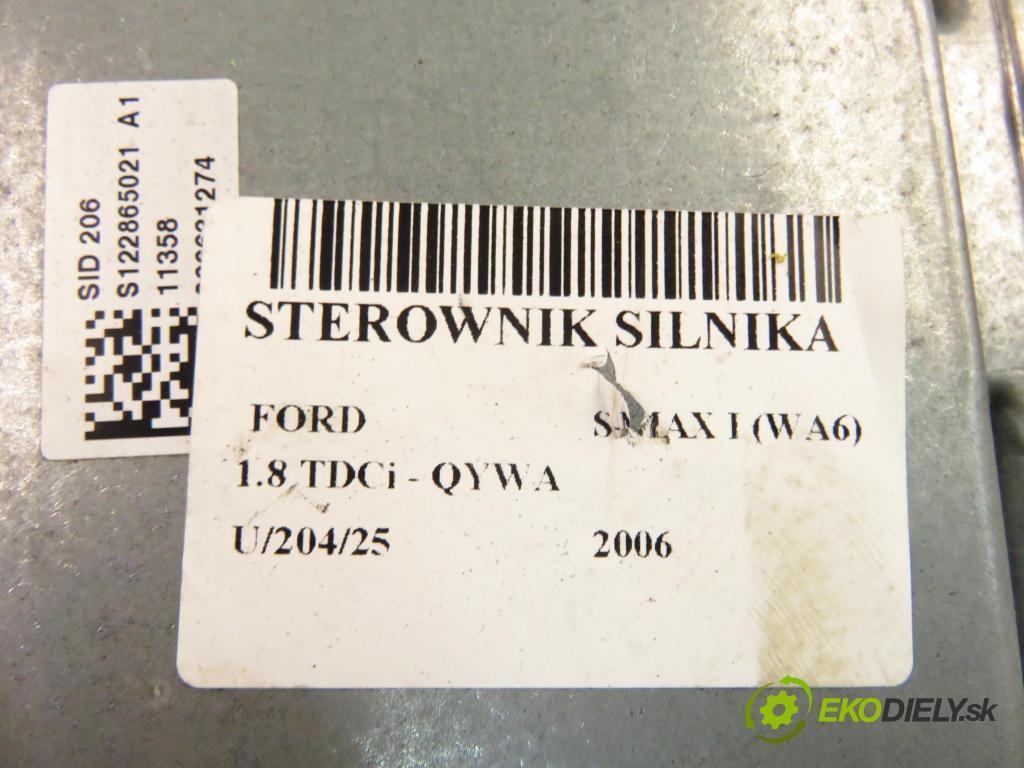 FORD S-MAX (WA6) MINIVAN 2006 92,00 1.8 TDCi 125 - QYWA 1753,00 Riadiaca jednotka Motor 6G9112A650LD ; 5WS40419DT