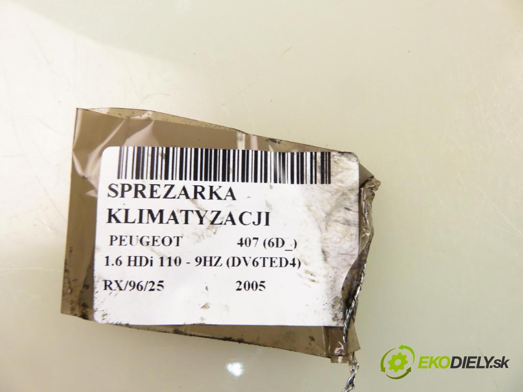 PEUGEOT 407 (6D_) SEDAN 2005 80,00 1.6 HDi 110 - 9HZ (DV6TED4) 1560,00 KOMPRESOR: klimatizácie 9656572680 (Kompresor klimatizácie)