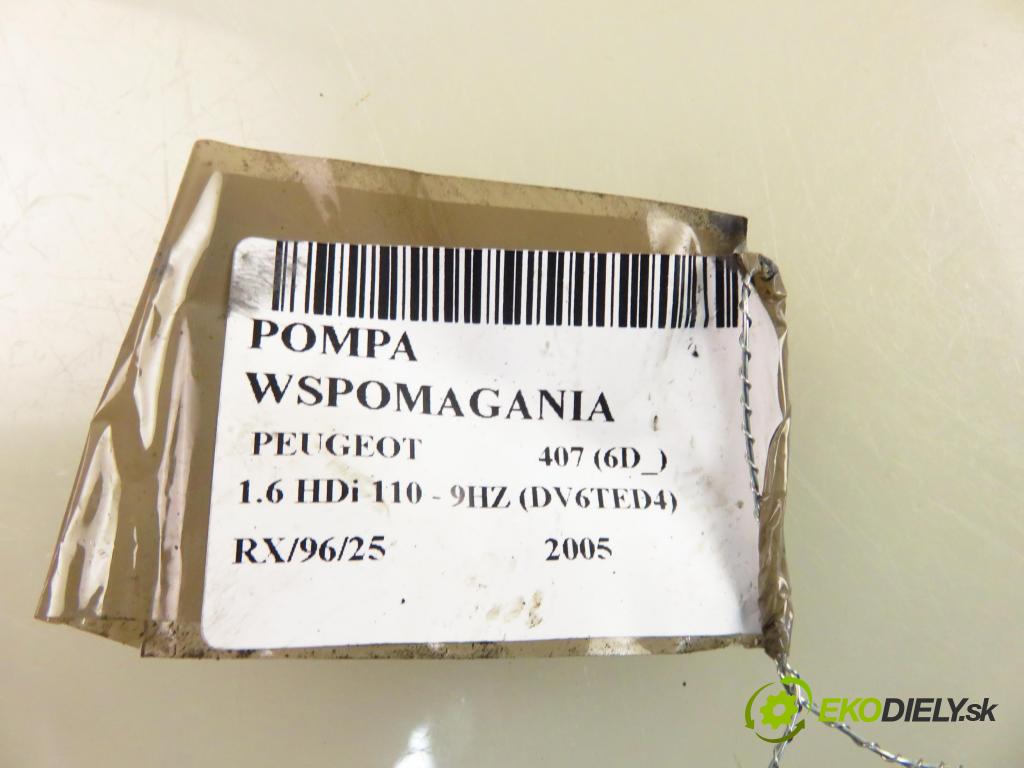 PEUGEOT 407 (6D_) SEDAN 2005 80,00 1.6 HDi 110 - 9HZ (DV6TED4) 1560,00 pumpa servočerpadlo 9658419280 (Servočerpadlá, pumpy řízení)