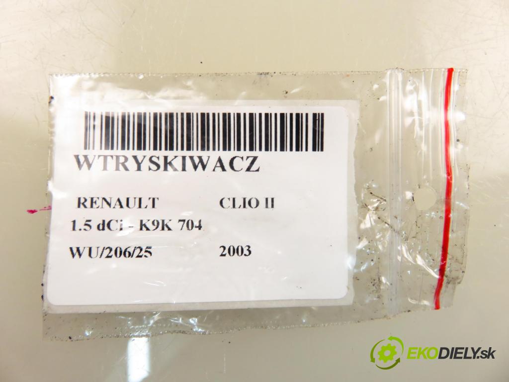 RENAULT CLIO II (BB_, CB_) HB 2003 42,00 1.5 dCi 1461,00 vstřikovač 8200553570 ; 8200049876 ; EJBR04101D (Vstřikovače)