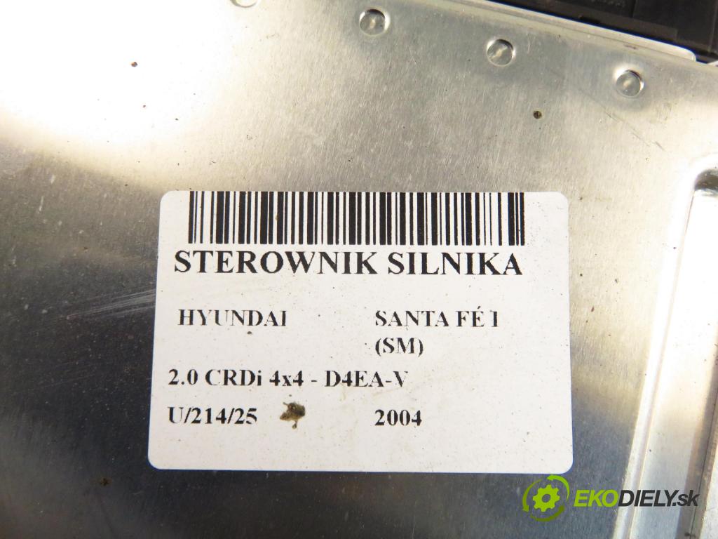 HYUNDAI SANTA FÉ I (SM) SUV 2004 92,00 2.0 CRDi 4x4 - D4EA-V 1991,00 Riadiaca jednotka Motor 3910127952 ; 0281011889