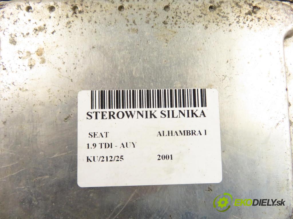 SEAT ALHAMBRA (7V8, 7V9) MINIVAN 2001 85,00 1.9 TDI PD 115 - AUY 1896,00 Riadiaca jednotka Motor 038906019DQ ; 0281010891