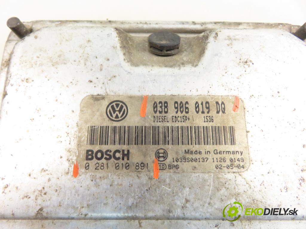 SEAT ALHAMBRA (7V8, 7V9) MINIVAN 2001 85,00 1.9 TDI PD 115 - AUY 1896,00 Riadiaca jednotka Motor 038906019DQ ; 0281010891