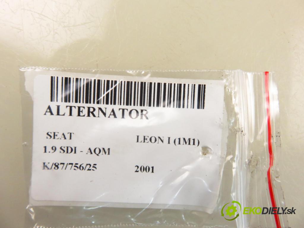 SEAT LEON (1M1) HB 2001 50,00 1.9 SDI - AQM 1896,00 Alternátor A0027 (Alternátor)