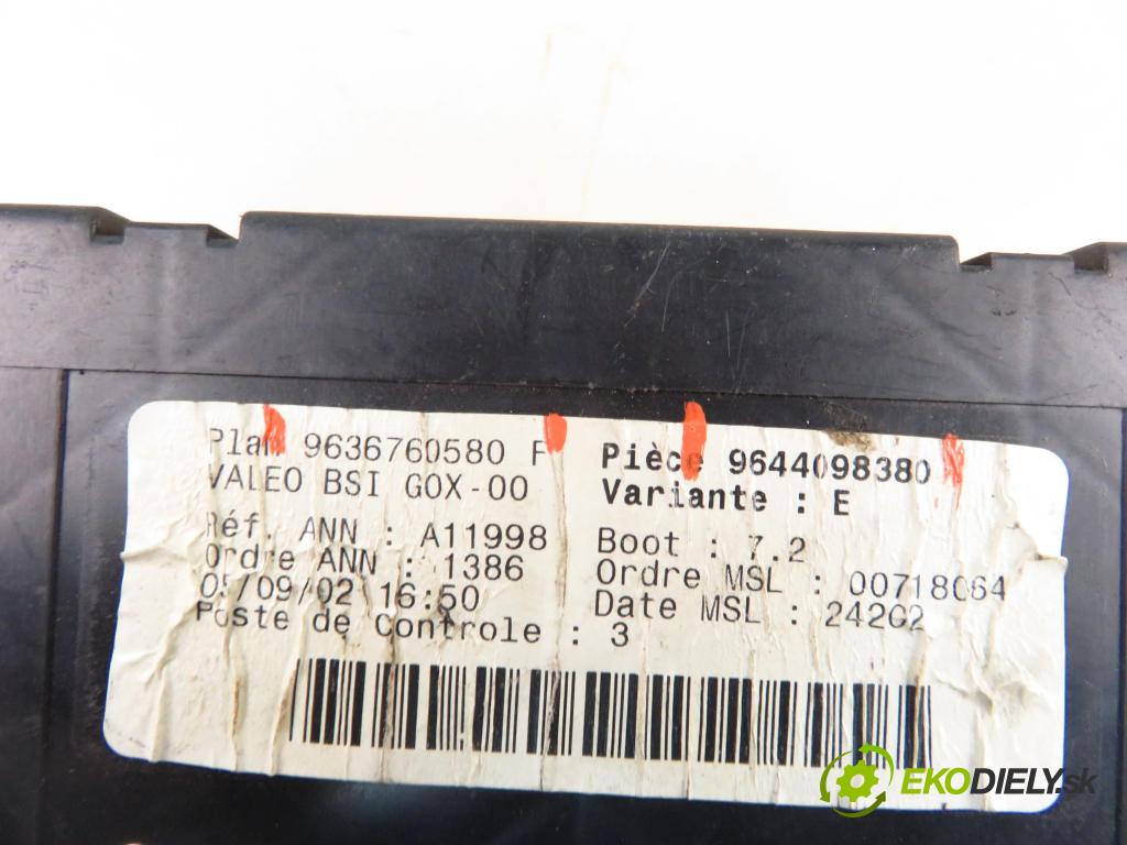 PEUGEOT 307 (3A/C) HB 2003 50,00 1.4 HDi - 8HZ (DV4TD) 1398,00 MODUL BSI 9636760580F ; 9644098380