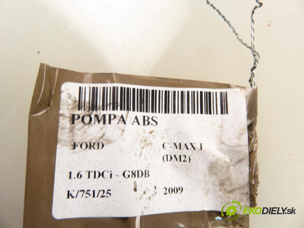 FORD C-MAX (DM2) MINIVAN 2009 80,00 1.6 TDCi - G8DB 1560,00 Pumpa ABS 10096001273 ; 8M512C405AA ; 10020603224 (Pumpa ABS)