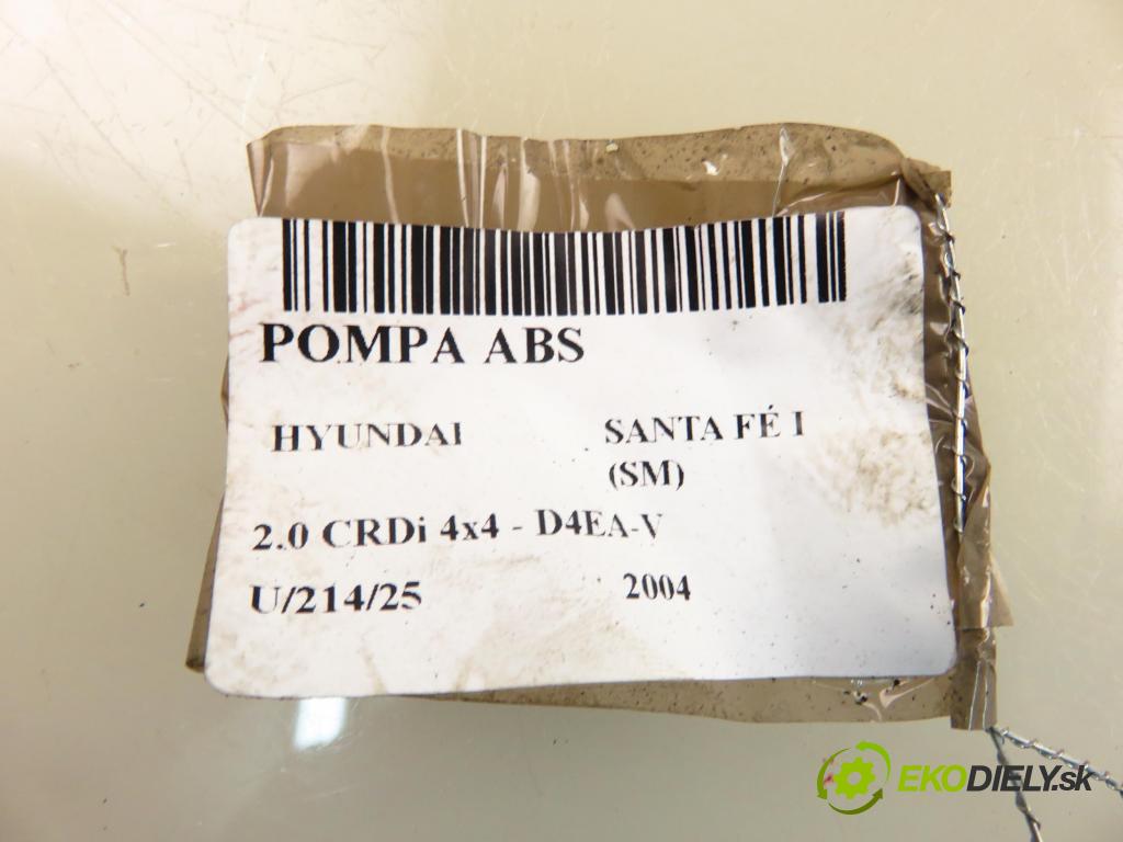 HYUNDAI SANTA FÉ I (SM) SUV 2004 92,00 2.0 CRDi 4x4 - D4EA-V 1991,00 Pumpa ABS BH60114210 ; 5890026180 ; 0295626210 (Pumpa ABS)