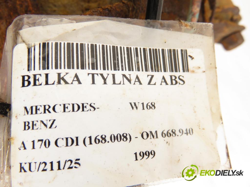 MERCEDES-BENZ KLASA A (W168) HB 1999 66,00 1.7 CDI 90 1689,00 výztuha zadní část ABS