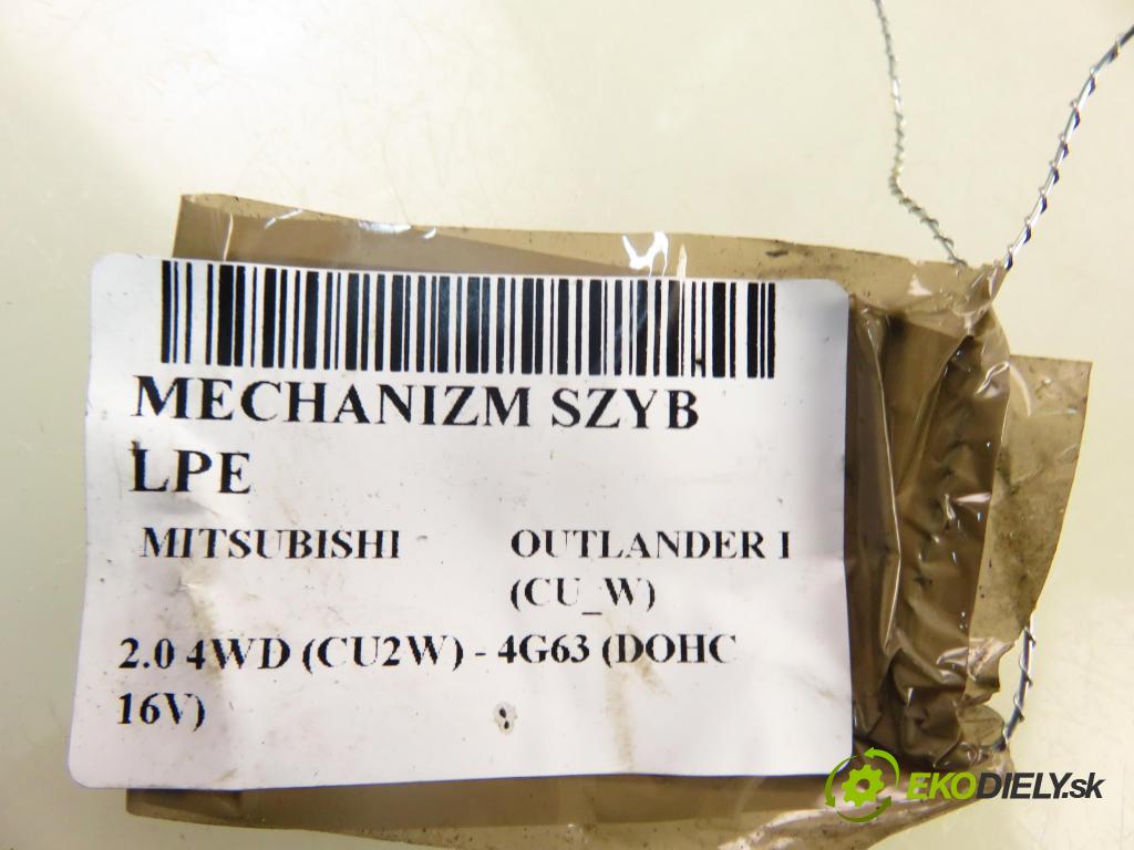 MITSUBISHI OUTLANDER I (CU_W) SUV 2003 100,00 2.0 4WD (CU2W) - 4G63 (DOHC 16V) 1997,00 Mechanizmus okien MR573885LH
