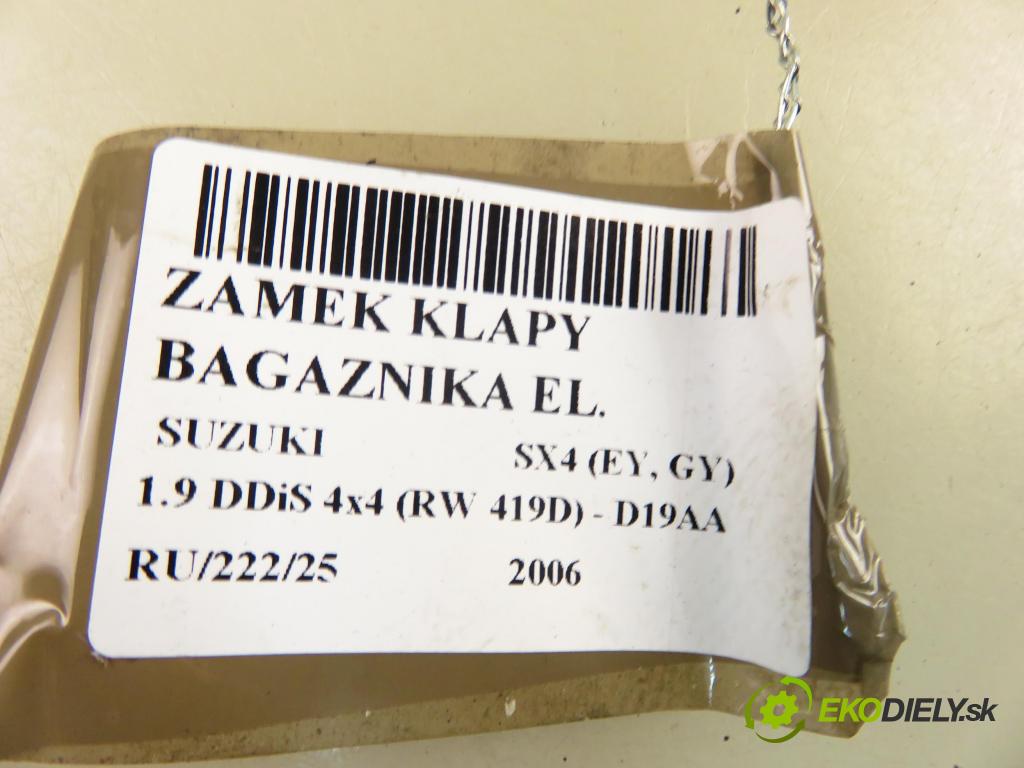 SUZUKI SX4 (EY, GY) CROSSOVER 2006 88,00 1.9 DDiS 4x4 (RW 419D) - D19AA 1910,00 zámok dveří kufr EL. B6765