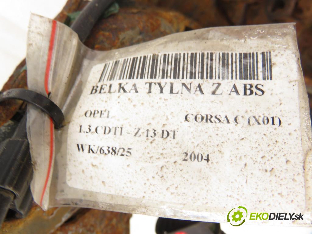 OPEL CORSA C (X01) HB 2004 51,00 1.3 CDTI - Z 13 DT 1248,00 výztuha zadní část ABS