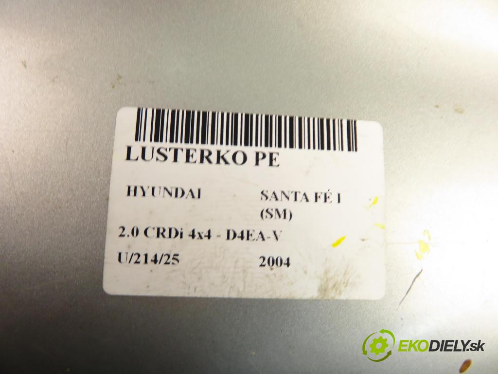 HYUNDAI SANTA FÉ I (SM) SUV 2004 92,00 2.0 CRDi 4x4 - D4EA-V 1991,00 zpětné zrcátko