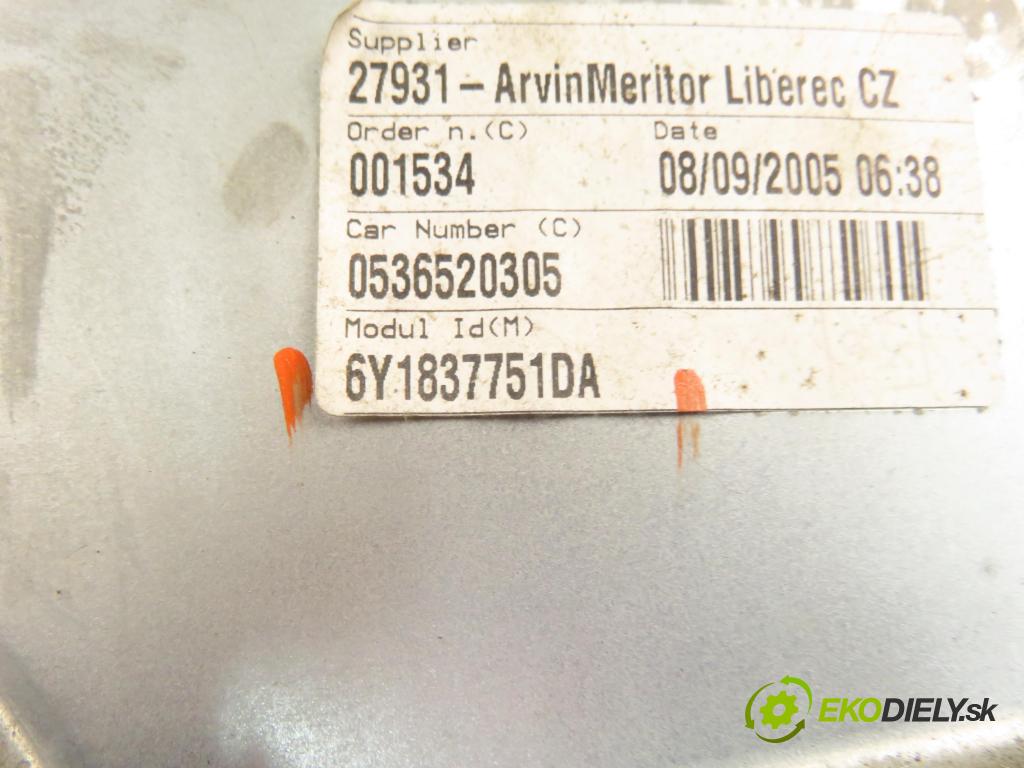 SKODA FABIA I (6Y2) HB 2006 74,00 1.9 TDI PD 100 - ATD 1896,00 mechanismus oken 6Y1837751DA ; 6Y1959801