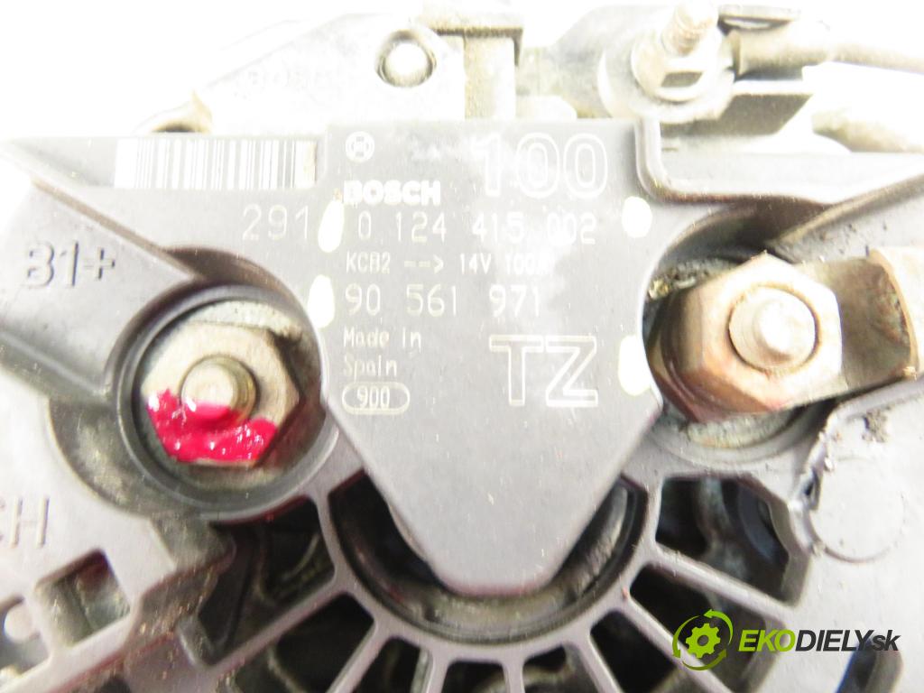 OPEL ASTRA G liftback (T98) HB 2002 62,00 1.6 8V - Z 16 SE 1598,00 Alternátor 90561971 ; 90561971TZ ; 0124415002 (Alternátor)
