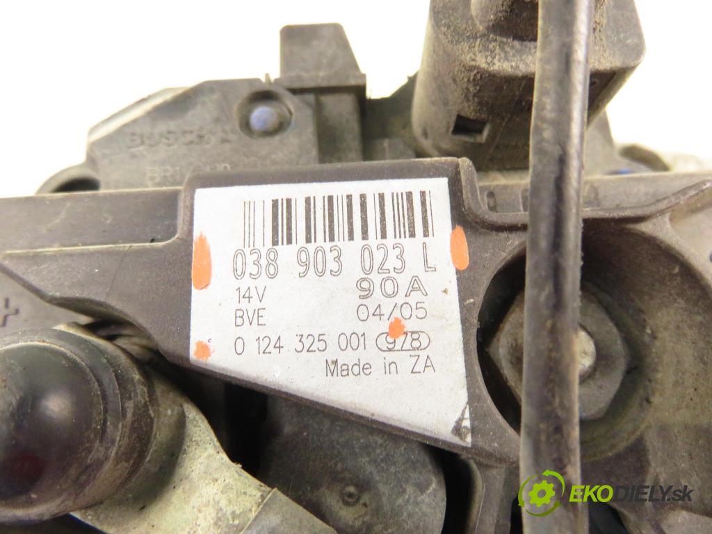 SKODA FABIA I (6Y2) HB 2006 74,00 1.9 TDI PD 100 - ATD 1896,00 Alternátor 038903023L ; 0124325001 (Alternátor)