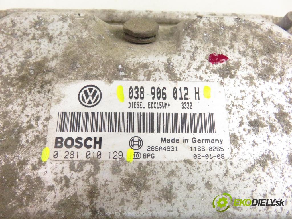 SKODA OCTAVIA I (1U2) LIFTBACK 2003 66,00 1.9 TDI - ALH 1896,00 Riadiaca jednotka Motor 038906012H ; 0281010129