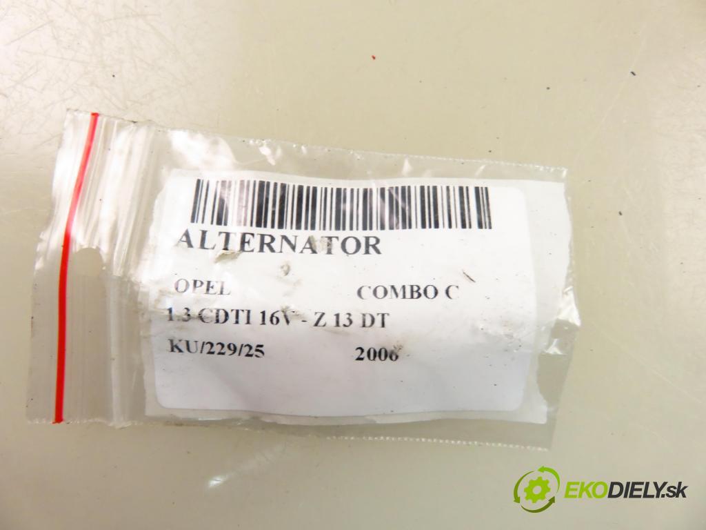 OPEL COMBO C FURGON 2006 51,00 1.3 CDTI 16V - Z 13 DT 1248,00 Alternátor 46823547 (Alternátor)