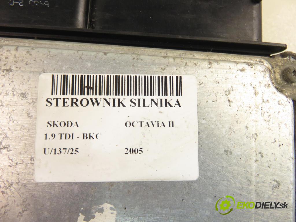 SKODA OCTAVIA II (1Z3) LIFTBACK 2005 77,00 1.9 TDI - BKC 1896,00 Riadiaca jednotka Motor 03G906016K