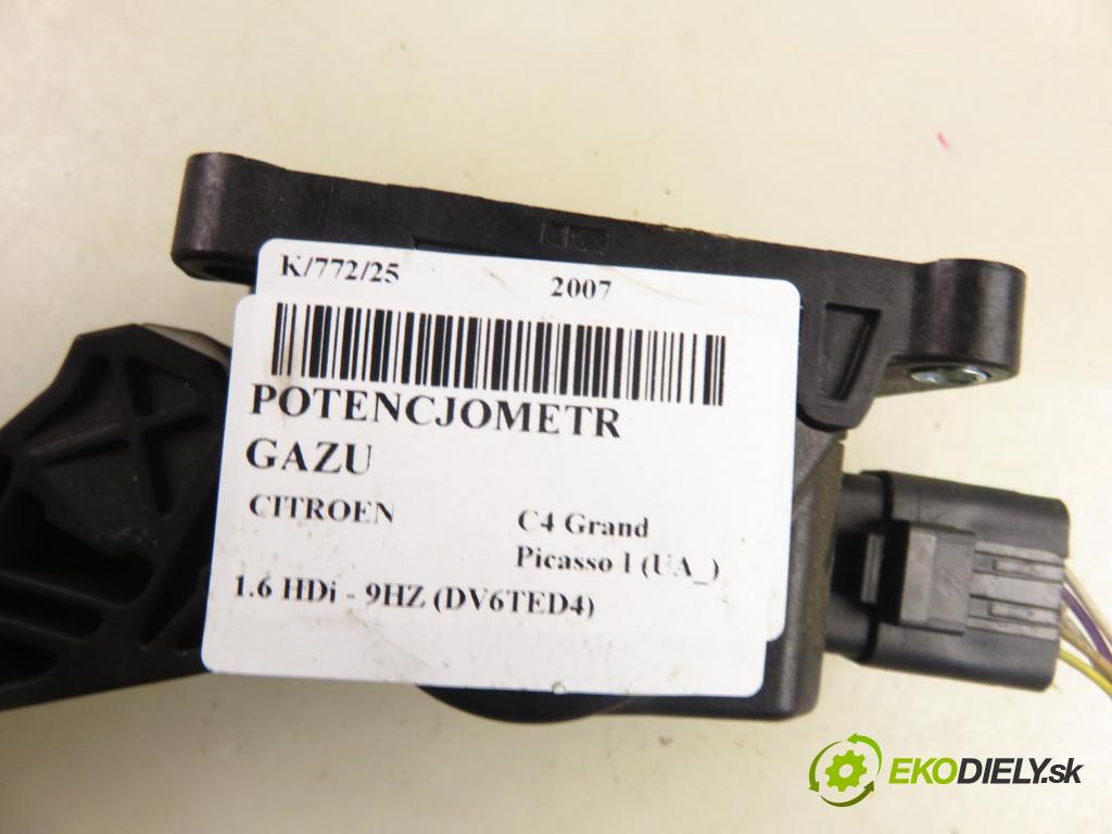 CITROEN C4 Grand Picasso I (UA_) MINIVAN 2007 80,00 1.6 HDi - 9HZ (DV6TED4) 1560,00 Potenciometer plynu 0280755044 ; 9654725380 (Potenciometer plynového pedálu)