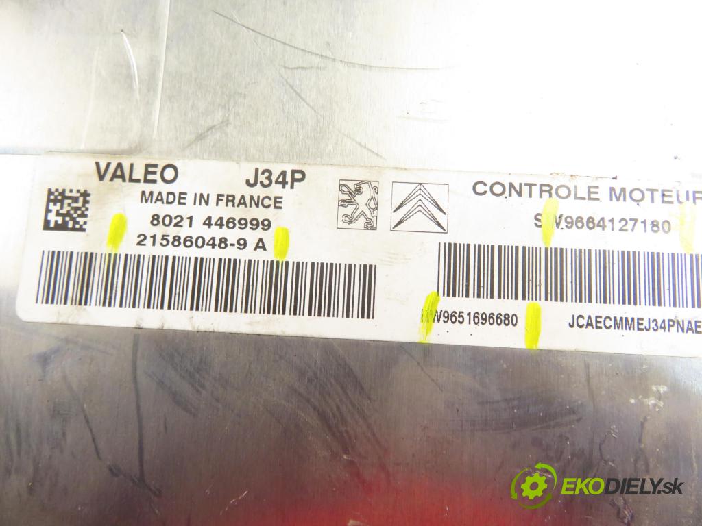 PEUGEOT 207 (WA_, WC_) HB 2008 55,00 1.4 - KFV (TU3A) 1360,00 Riadiaca jednotka Motor 9664127180 ; 9651696680 ; 215860489A