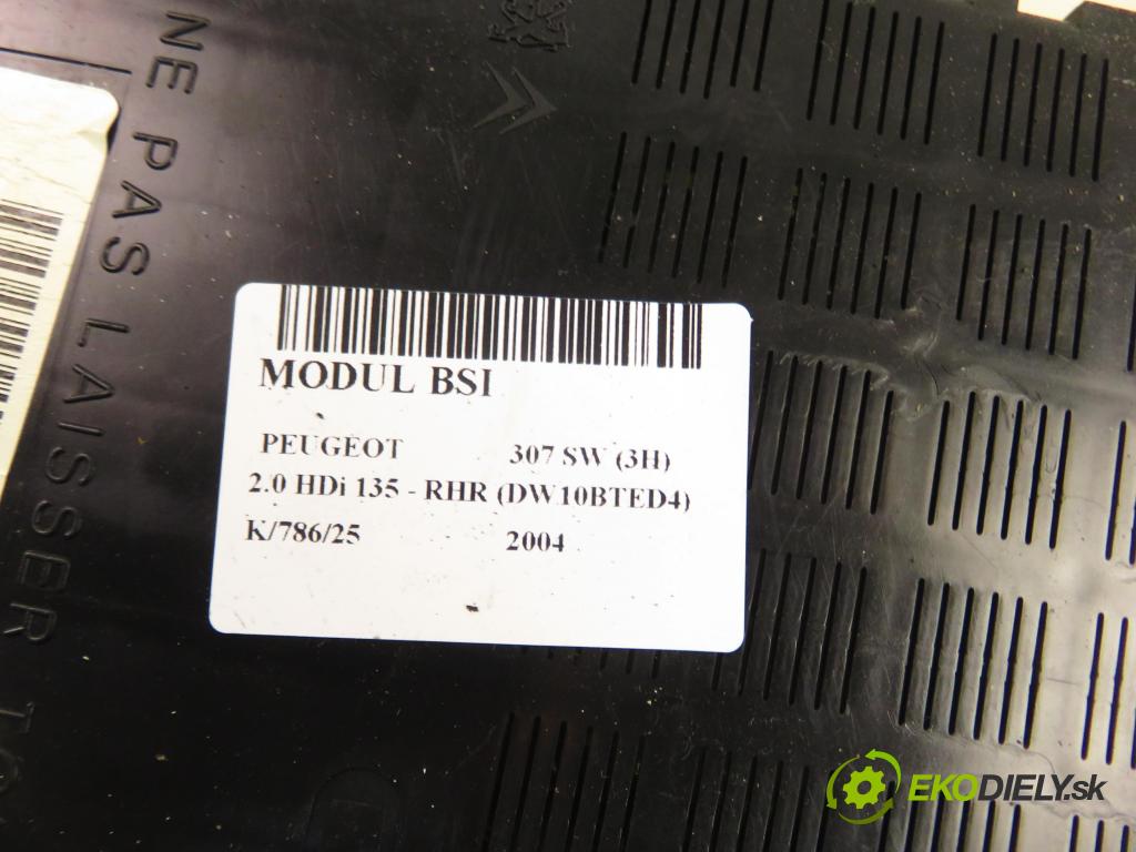 PEUGEOT 307 SW (3H) KOMBI 2004 100,00 2.0 HDi 135 - RHR (DW10BTED4) 1997,00 MODUL BSI 9651197580A ; 9651196880A