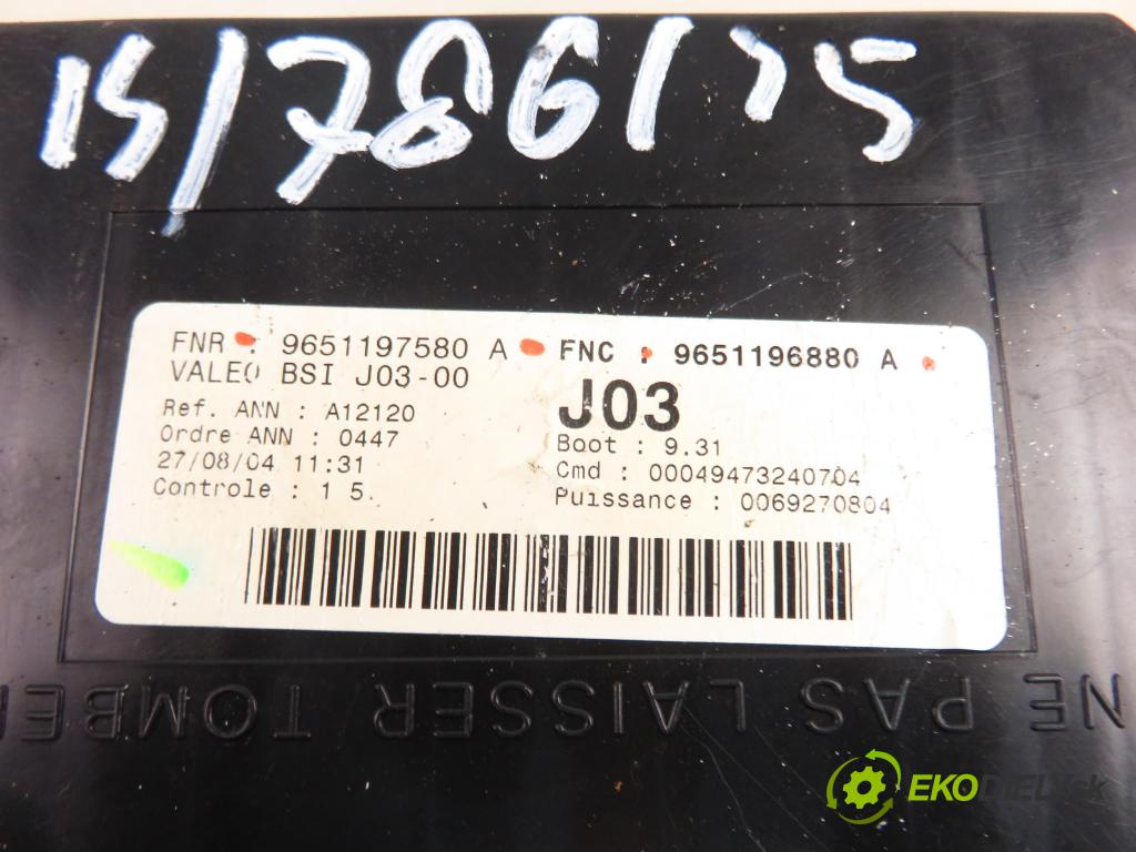 PEUGEOT 307 SW (3H) KOMBI 2004 100,00 2.0 HDi 135 - RHR (DW10BTED4) 1997,00 MODUL BSI 9651197580A ; 9651196880A