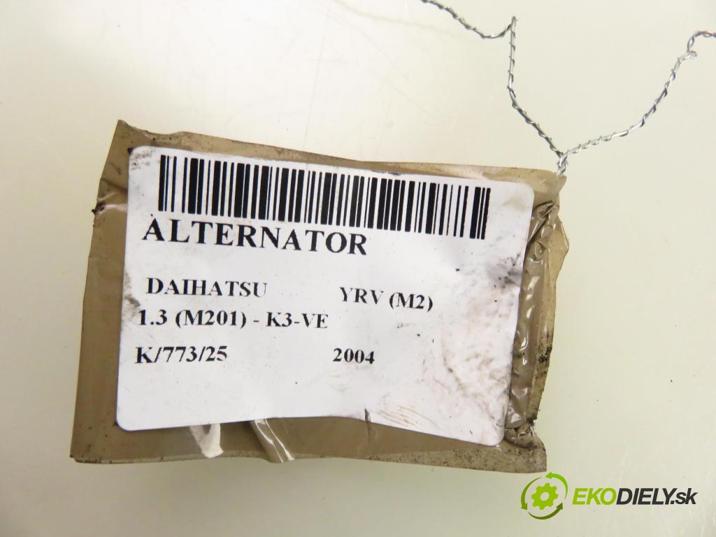 DAIHATSU YRV (M2) HB 2004 64,00 1.3 (M201) 87 - K3-VE 1298,00 Alternátor 2706097401 ; 1022115450 (Alternátor)