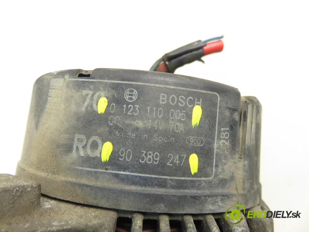 OPEL ASTRA F (T92) HB 2002 55,00 1.6 i - X 16 SZR 1598,00 Alternátor 90389247 ; 0123110005 (Alternátor)