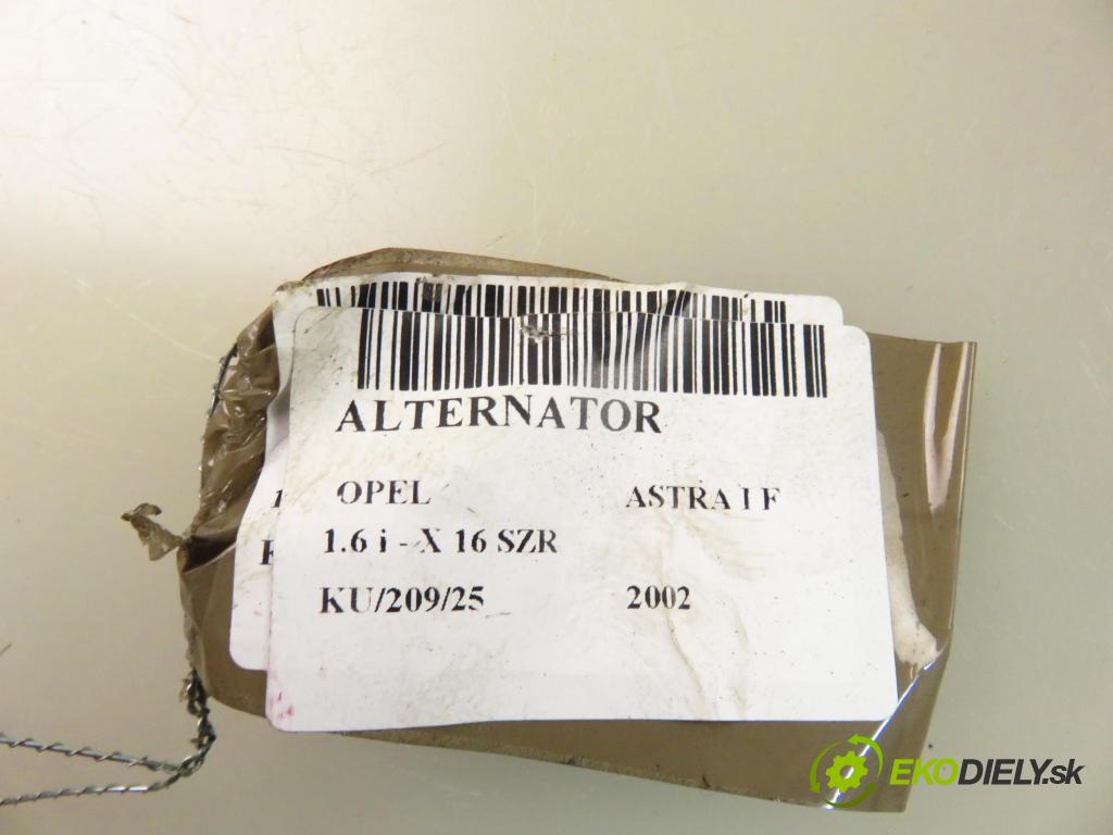 OPEL ASTRA F (T92) HB 2002 55,00 1.6 i - X 16 SZR 1598,00 Alternátor 90389247 ; 0123110005 (Alternátor)