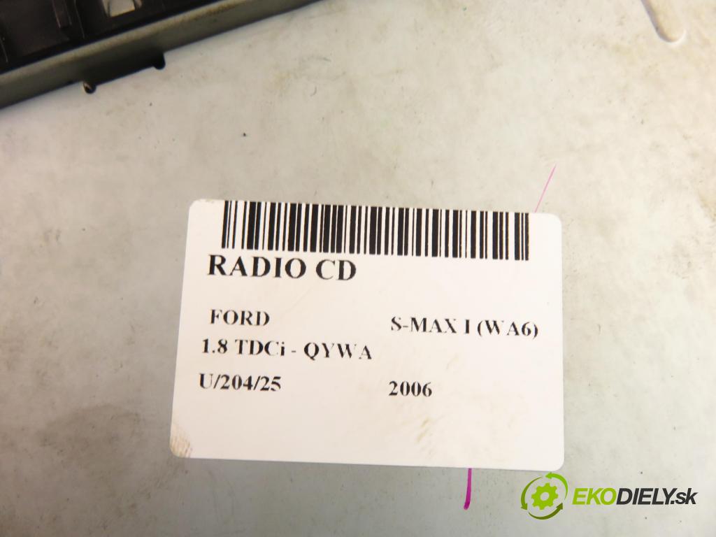 FORD S-MAX (WA6) MINIVAN 2006 92,00 1.8 TDCi 125 - QYWA 1753,00 RADIO CD 8S7T18C939ME