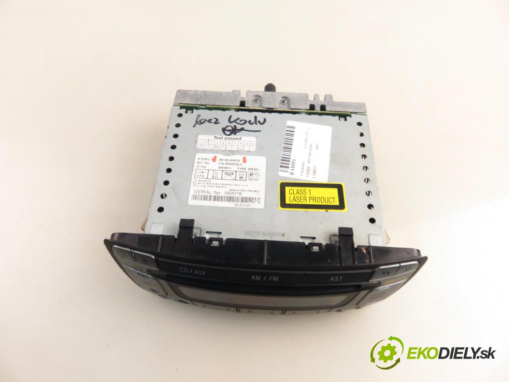 CITROEN C1 (PM_, PN_) HB 2007 40,00 1.4 HDi - 8HT (DV4TD) 1398,00 RADIO 861200H010