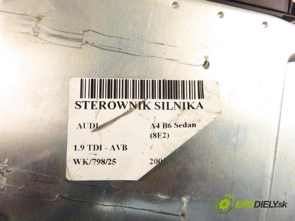 AUDI A4 (8E2, B6) SEDAN 2003 74,00 1.9 TDI PD 101 - AVB 1896,00 Riadiaca jednotka Motor 038906019JL ; 0281011036
