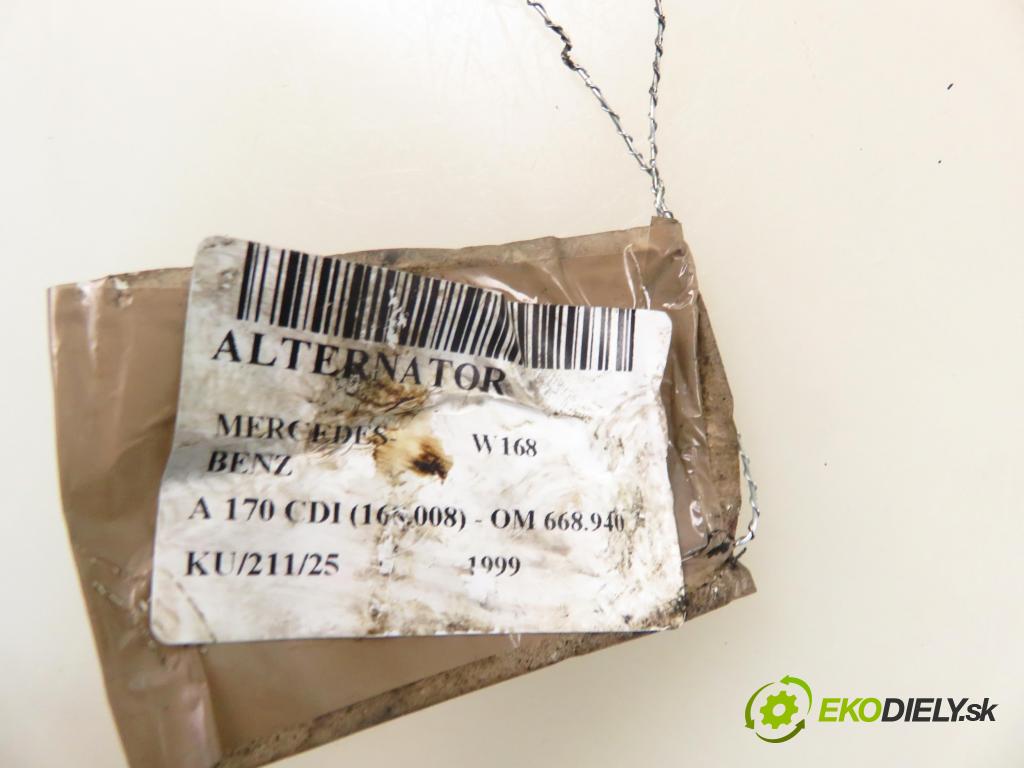 MERCEDES-BENZ KLASA A (W168) HB 1999 66,00 1.7 CDI 90 1689,00 Alternátor SG9B038 ; S542413A (Alternátor)