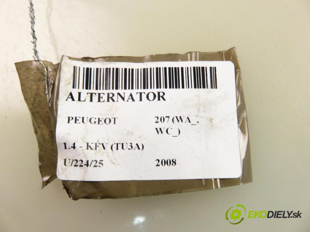PEUGEOT 207 (WA_, WC_) HB 2008 55,00 1.4 - KFV (TU3A) 1360,00 Alternátor 9660055080 ; A005TG0192B (Alternátor)