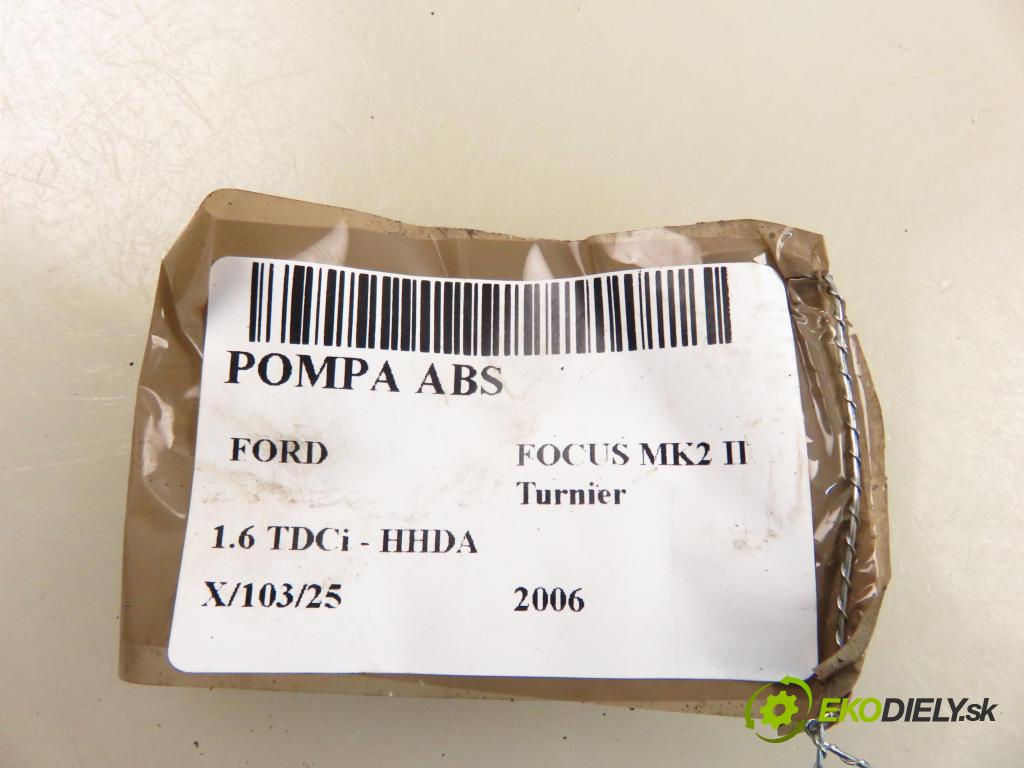 FORD FOCUS II Turnier (DA_, FFS, DS) KOMBI 2006 66,00 1.6 TDCI 90 1560,00 Pumpa ABS 10096001253 ; 3M512C405HC ; 10020603014 (Pumpa ABS)