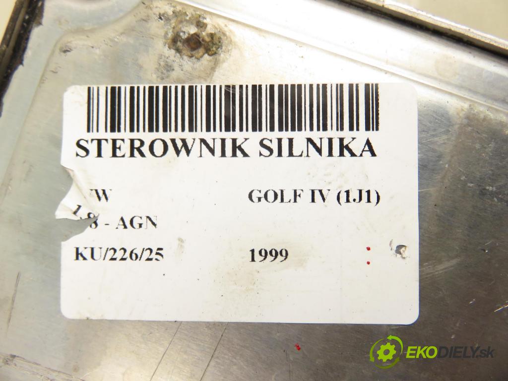 VW GOLF IV (1J1) HB 1999 92,00 1.8 20V 125 - AGN 1781,00 Riadiaca jednotka Motor 0261206906 ; 8D1906018B