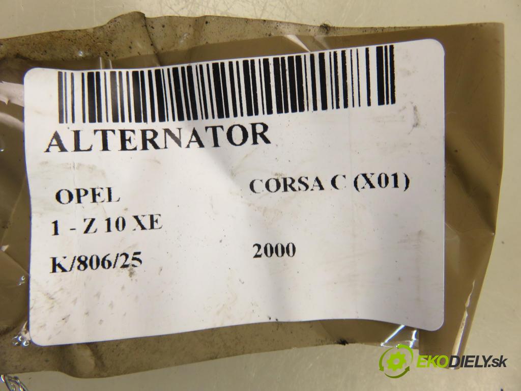 OPEL CORSA C (X01) HB 2000 43,00 1.0 12V 58 - Z 10 XE 973,00 Alternátor 24437120 ; 24437120XL ; 0124415093 (Alternátor)