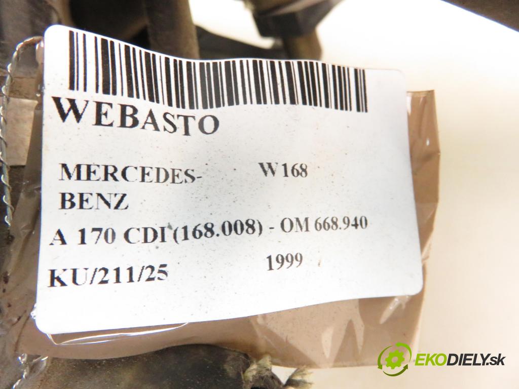 MERCEDES-BENZ KLASA A (W168) HB 1999 66,00 1.7 CDI 90 1689,00 Webasto 1685000298 (Webasto (nezávislé kúrenie))