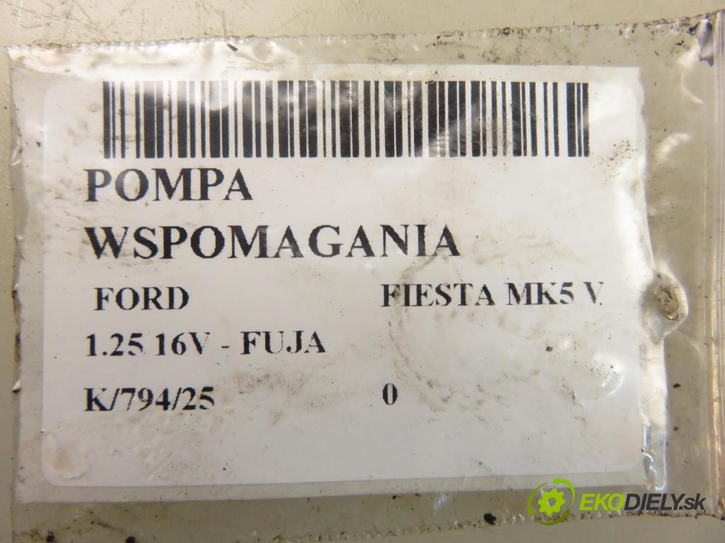 FORD FIESTA V (JH_, JD_) HB 2004 55,00 1.25 16V - FUJA 1242,00 Pumpa servočerpadlo 2S6E3A733BA (Servočerpadlo, pumpa riadenia)