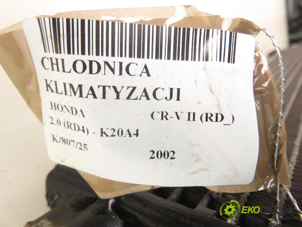 HONDA CR-V II (RD_) SUV 2002 110,00 2.0 (RD4) - K20A4 1998,00 chladič klimatizace  (Chladiče klimatizace (kondenzátory))