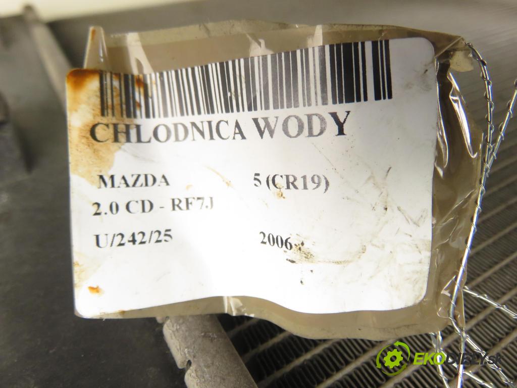 MAZDA 5 (CR19) MINIVAN 2006 105,00 2.0 MZR-CD 143 - RF7J 1998,00 chladič vody 